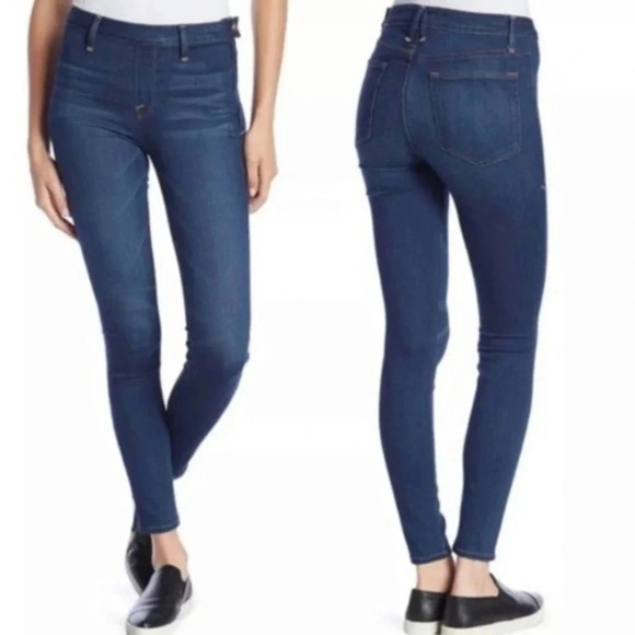 Good American High Rise Side Zip Jeans GASZ148 B1686 - Picture 1 of 5